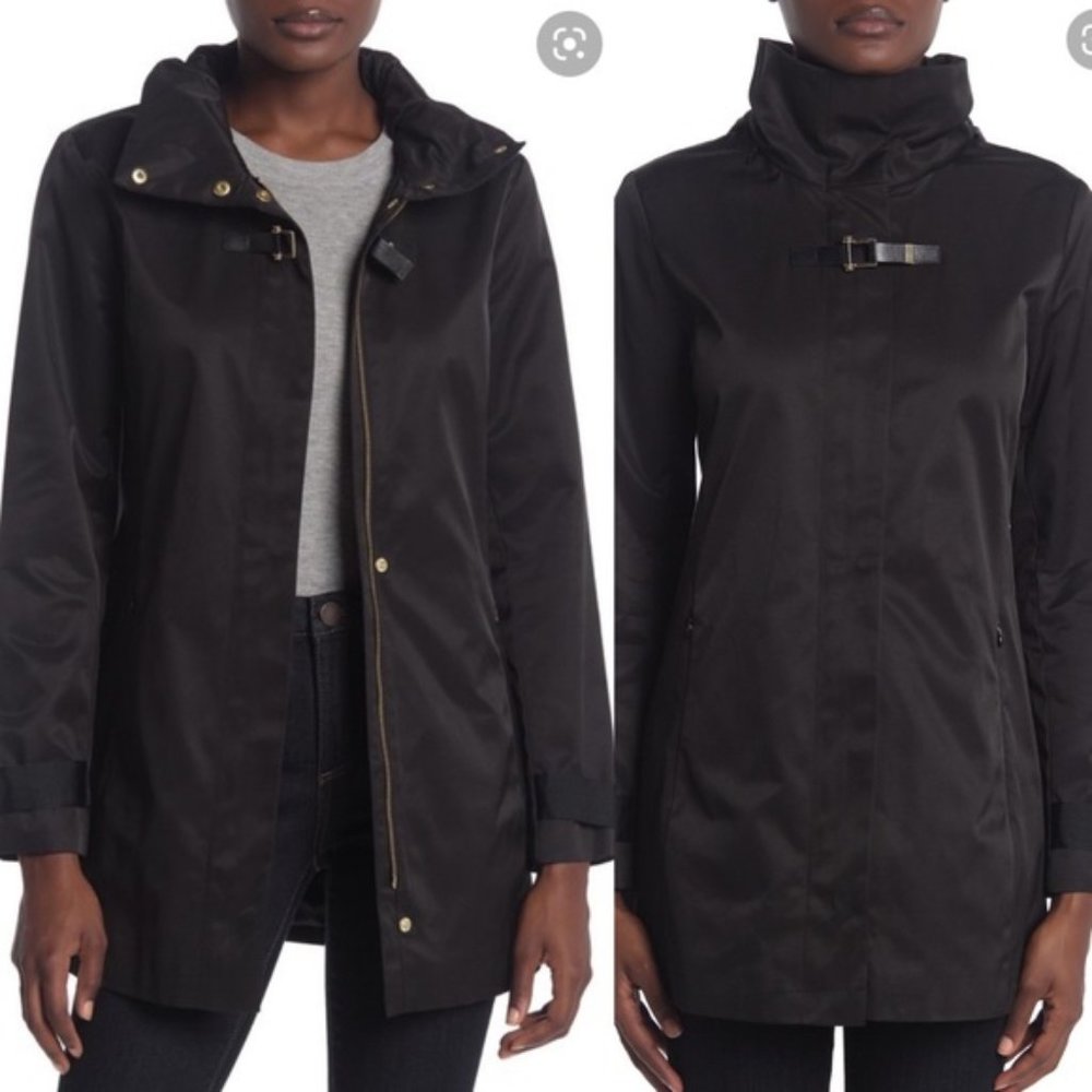 Cole Haan Stowaway Hood Zip Jacket in Black size XL NWT $350+